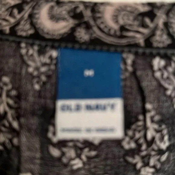 Old Navy boho Floral-Print Split-Neck Swing Blouson Sleeve Dress M - Picture 5 of 8